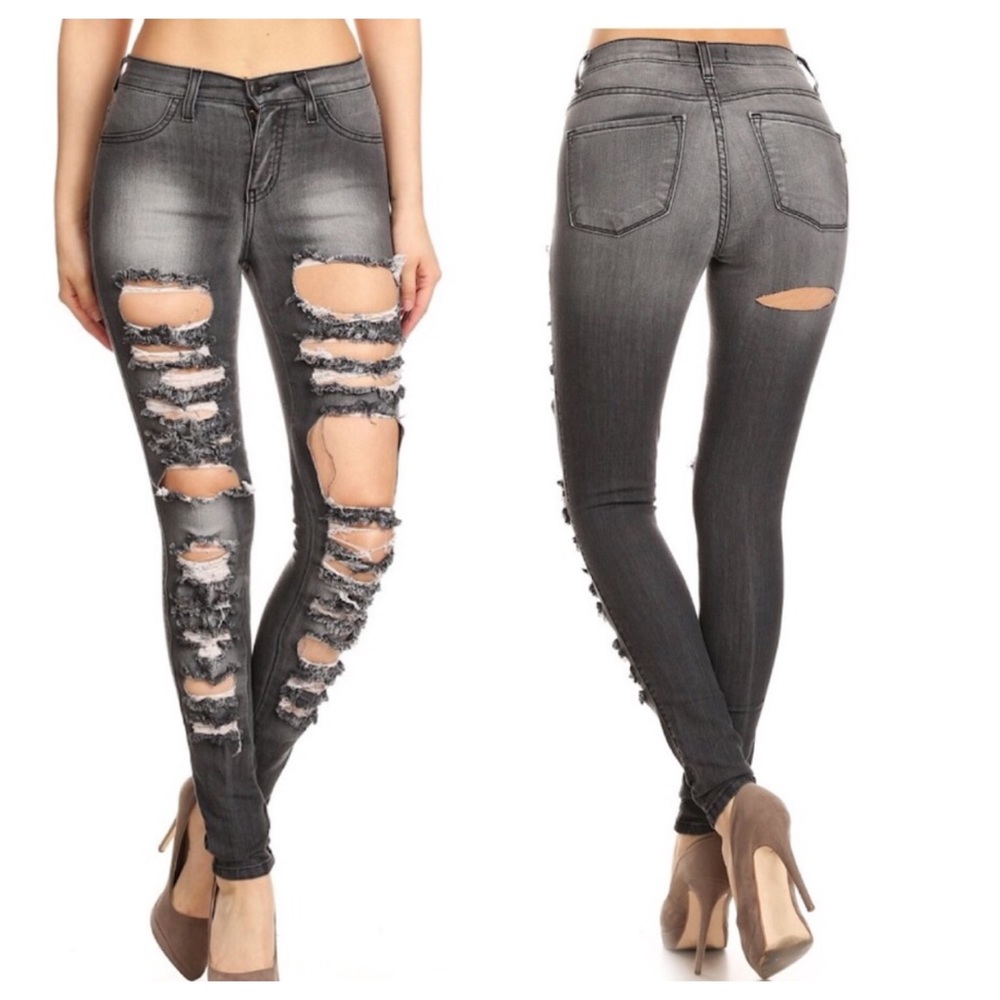 Extreme Destructed Skinny Jean